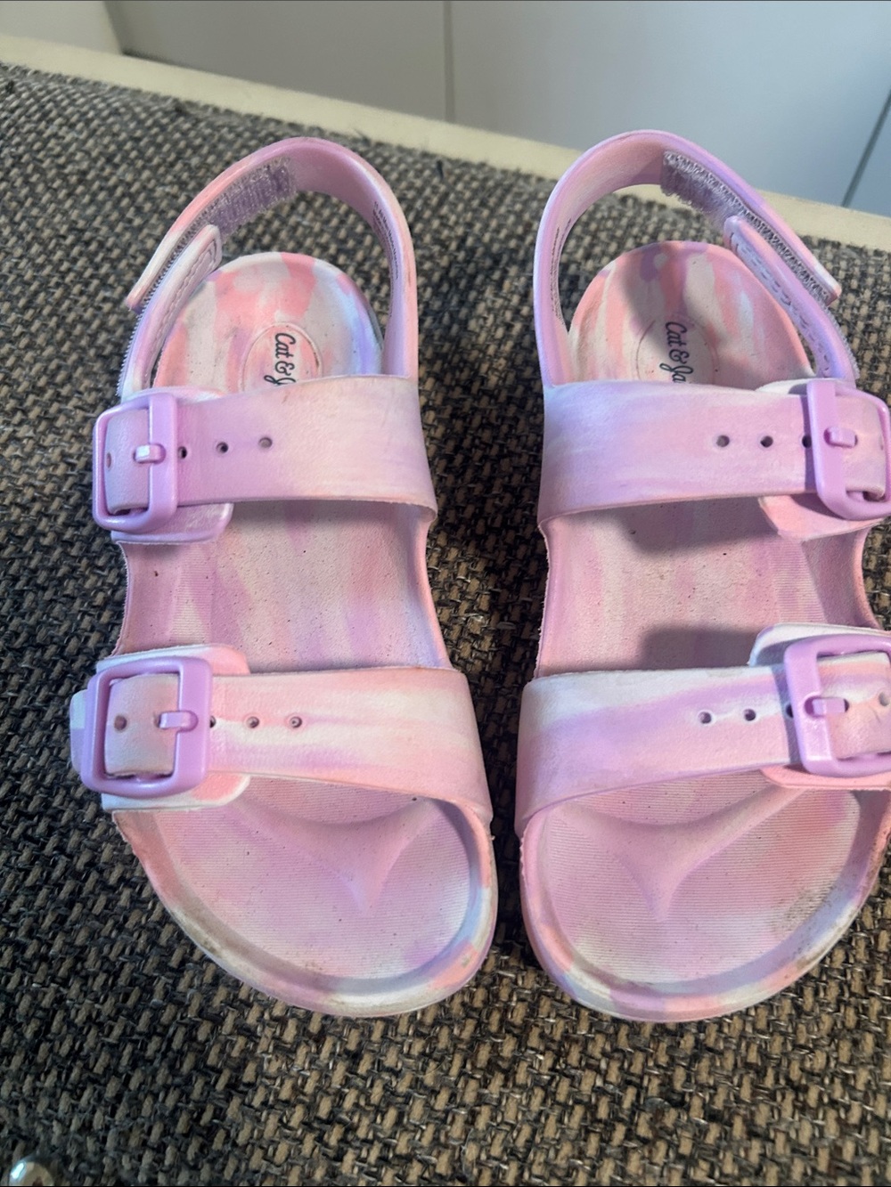 Cat & Jack Light Pink Adjustable Buckle Kids Sandals